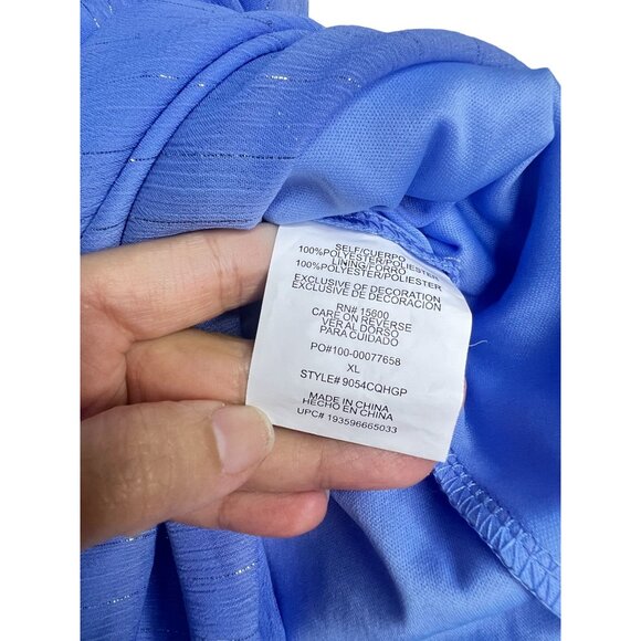 Sequin Hearts Girls Ruffled One-Shoulder Knot Tiying Mini Dress Blue XL - Picture 9 of 13